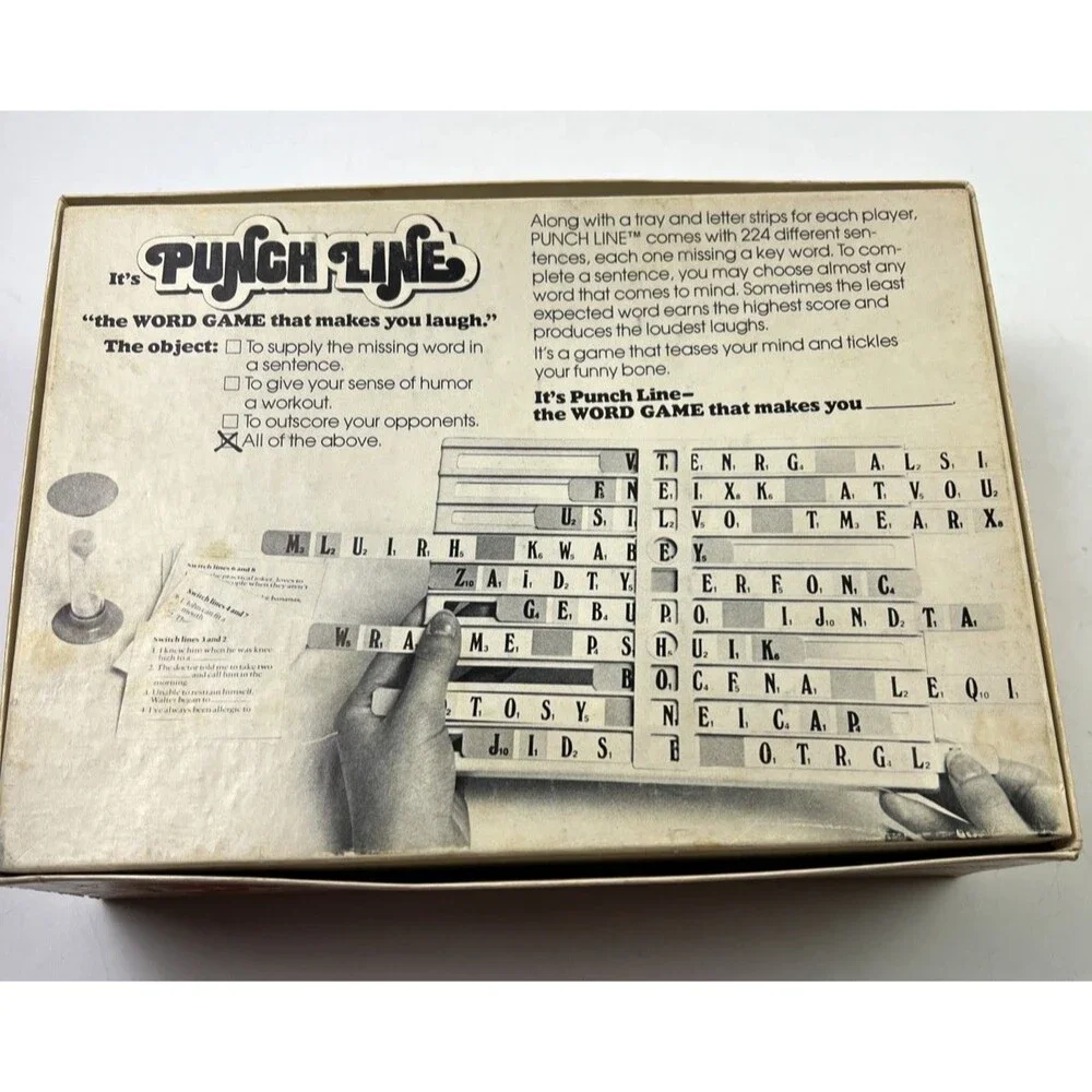Vintage Parker Brothers Punch Line Word Game No. 106 Complete 1978